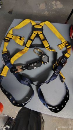 RFID-Enabled Full Body Safety Harness & Self-Retracting Lifeline / Lanyard Combo