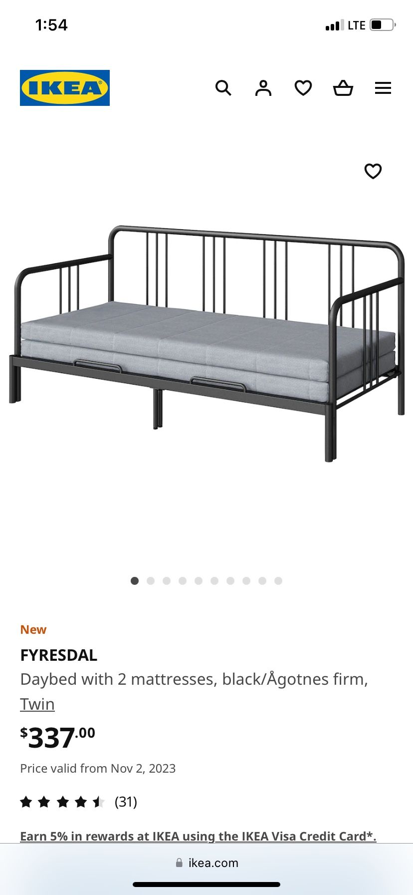 Brand New Ikea Day Bed