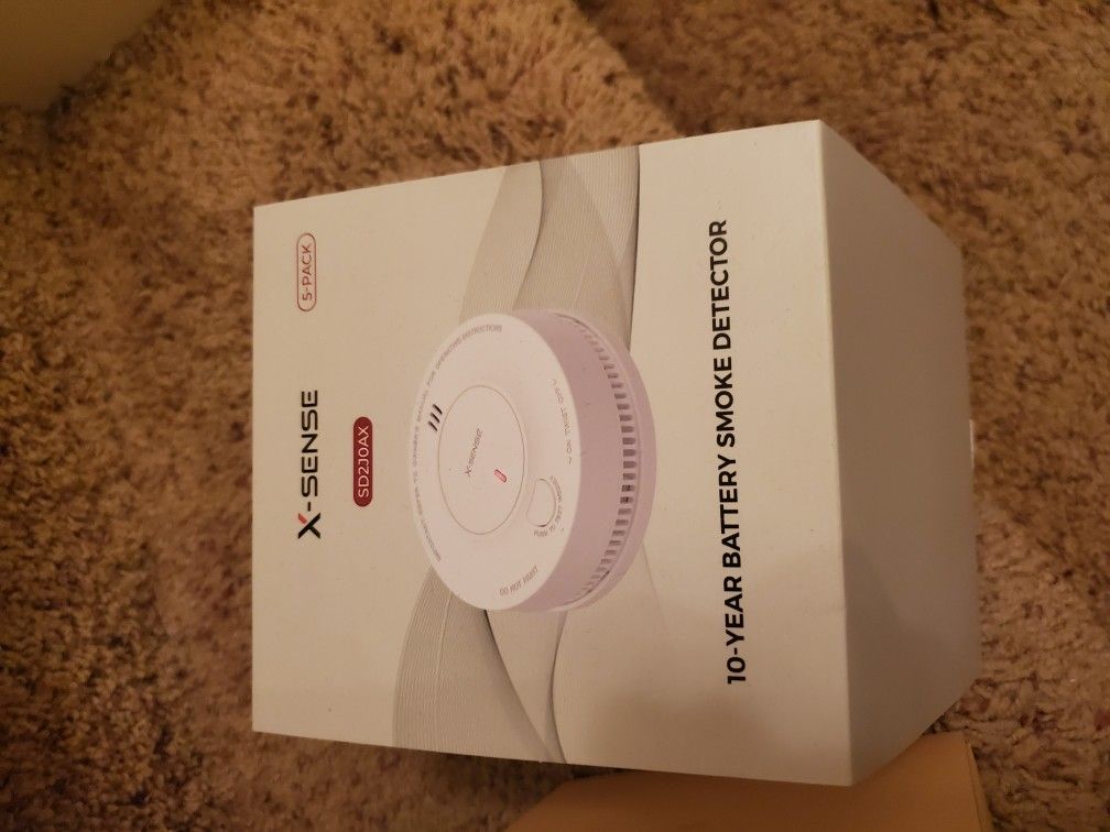 New Unopened 5pack X-sense 10year Battery Smoke Detector