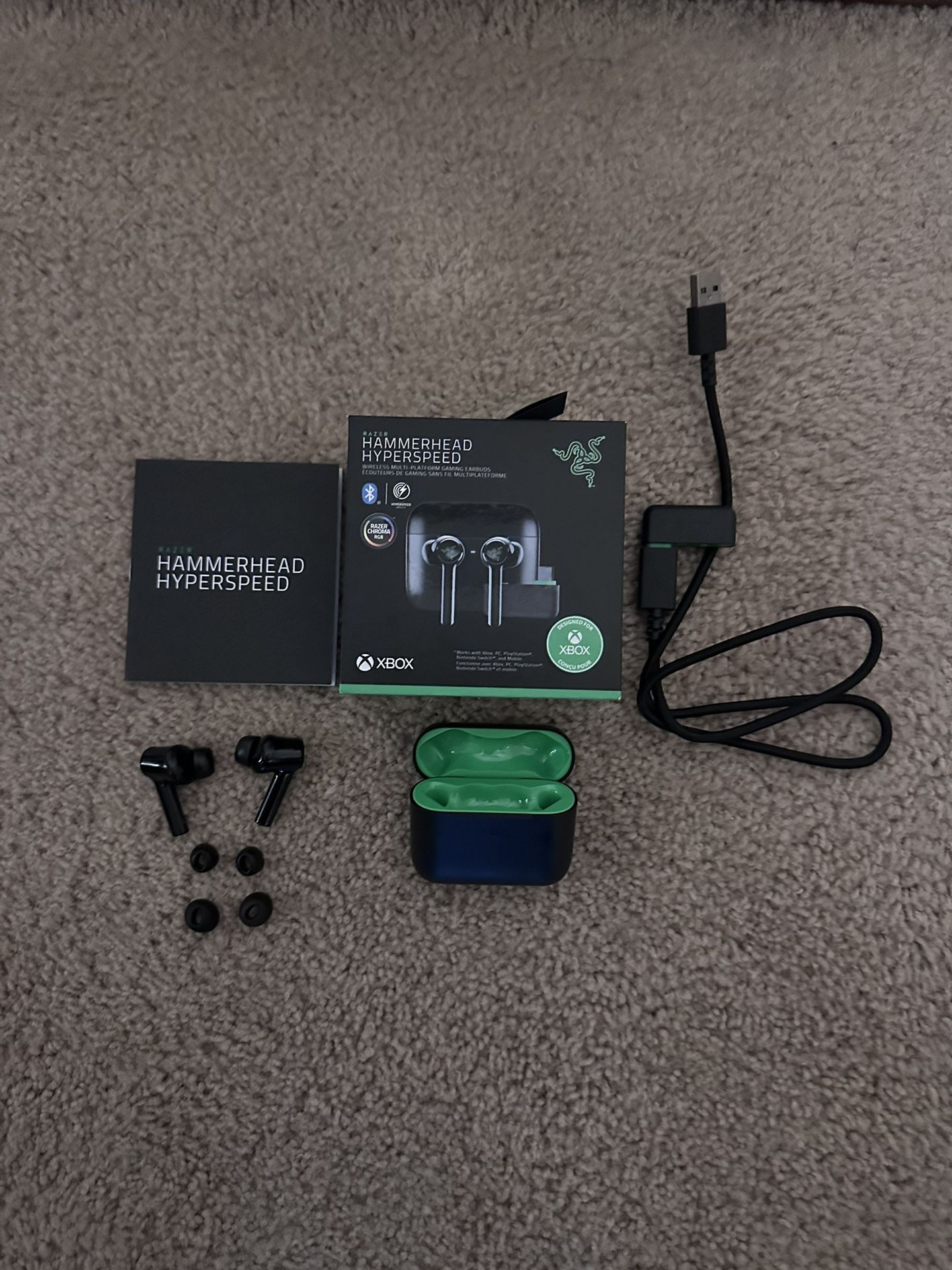 Razer Hammerhead HyperSpeed Wireless Gaming Earbuds.