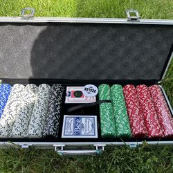 Poker Chips And Table