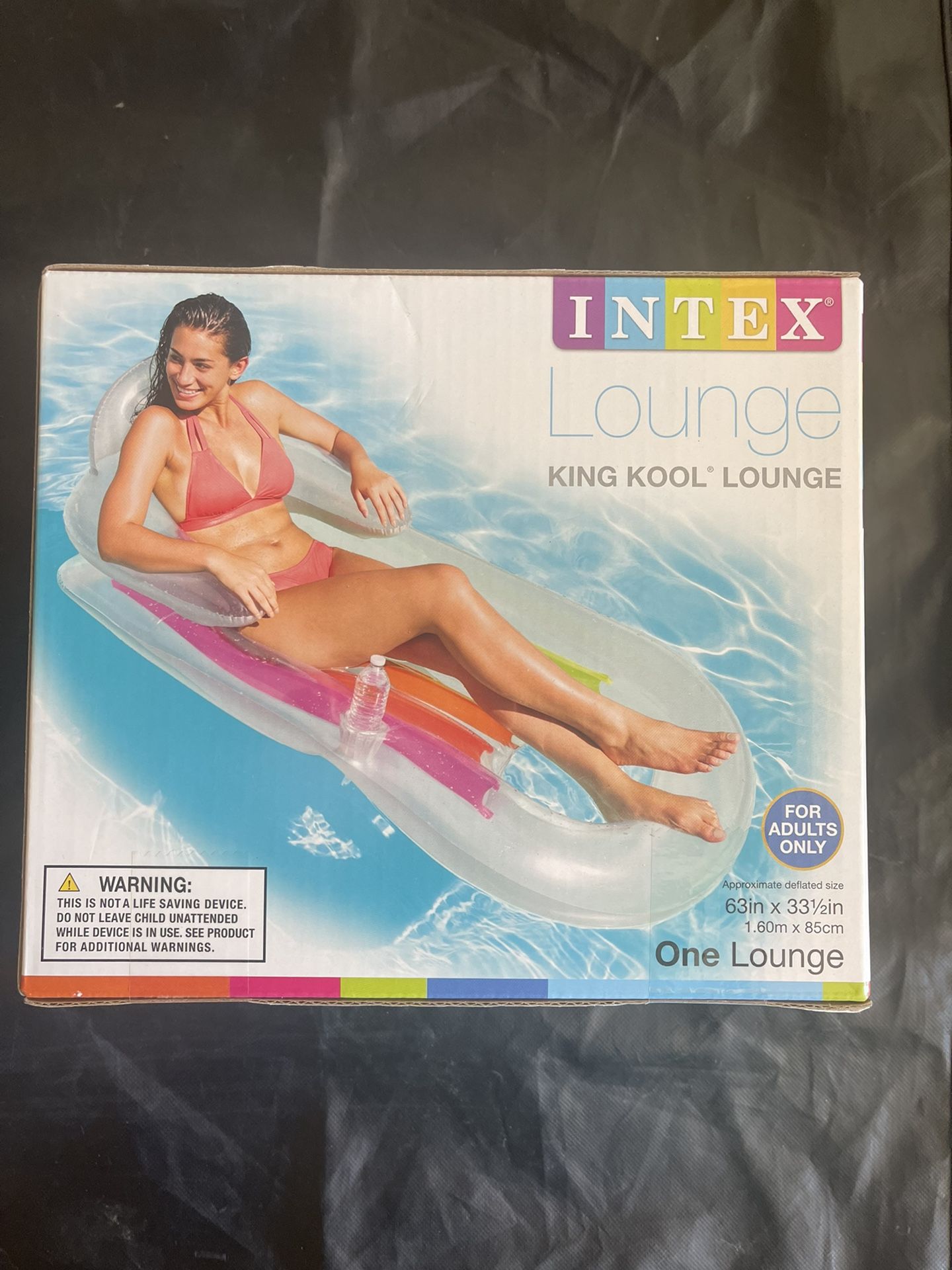 Intex King Kool Lounge Swimming Pool Lounge with Headrest