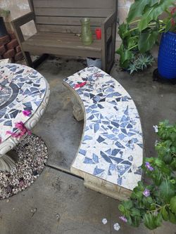 Concrete Patio Table Set