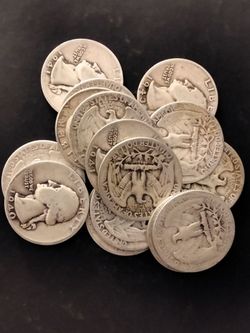 Silver Washington quarters