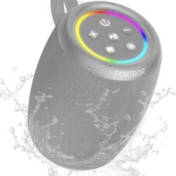 Brandnew Portable Bluetooth Speaker with Lights, Powerful Stereo Loud Sound Wireless Small Speaker, IPX5 Waterproof, BT5.3, TWS Pairing, for Outdoor/P