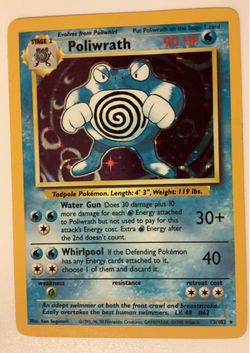 Poliwrath Holo Rare Pokémon Base Set