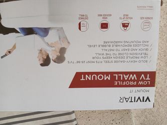 Vivitar  Low Profile TVwall Mount, Solid Heavy, Gauge, 