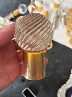Crystal faucet handles and brass flanges