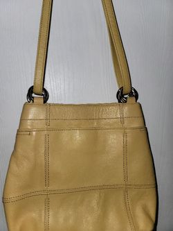 Tignanello Yellow /Mustard Shoulder Bag Crossbody Bag Purse