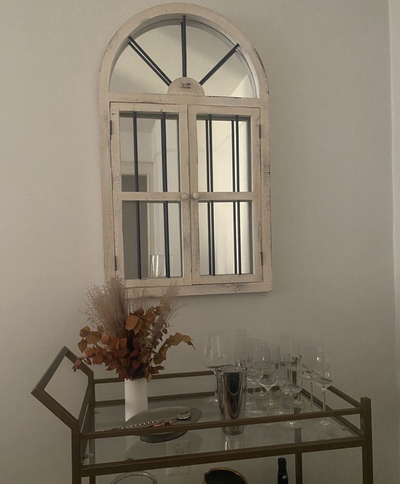 Large Distressed Window Mirror!