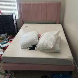 Pink Bed Frame And Mattress 