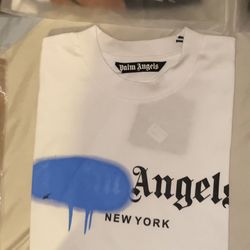 Blue And White Palm Angels Tee 