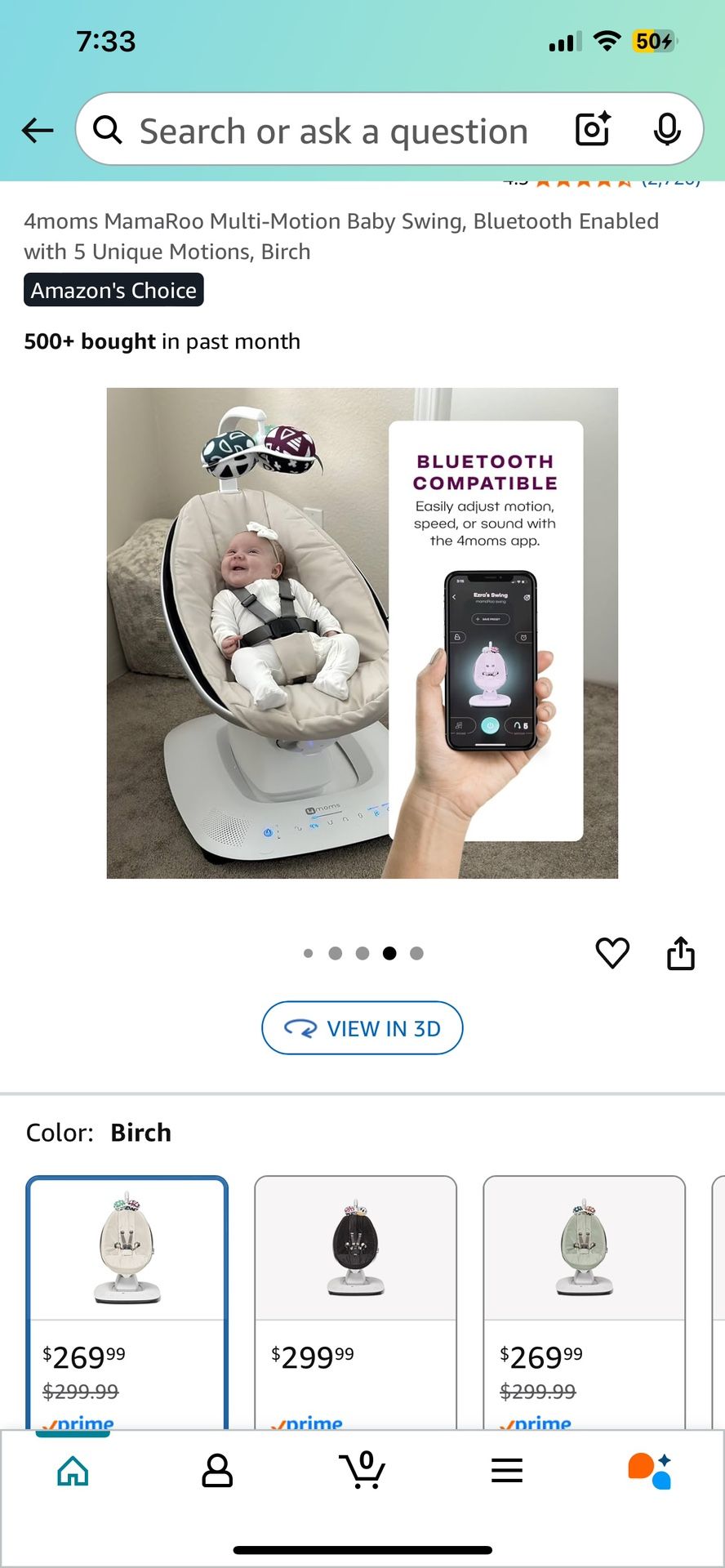 Like New - 4moms MamaRoo Multi-Motion Baby Swing