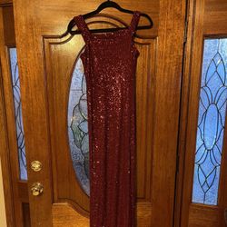 Formal Red Sequince Dress - Medium