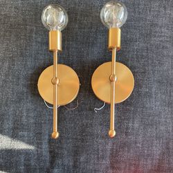 RH Gold Sconce Set