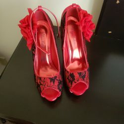 Red Rose Heels