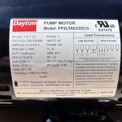 Dayton Pump Motor