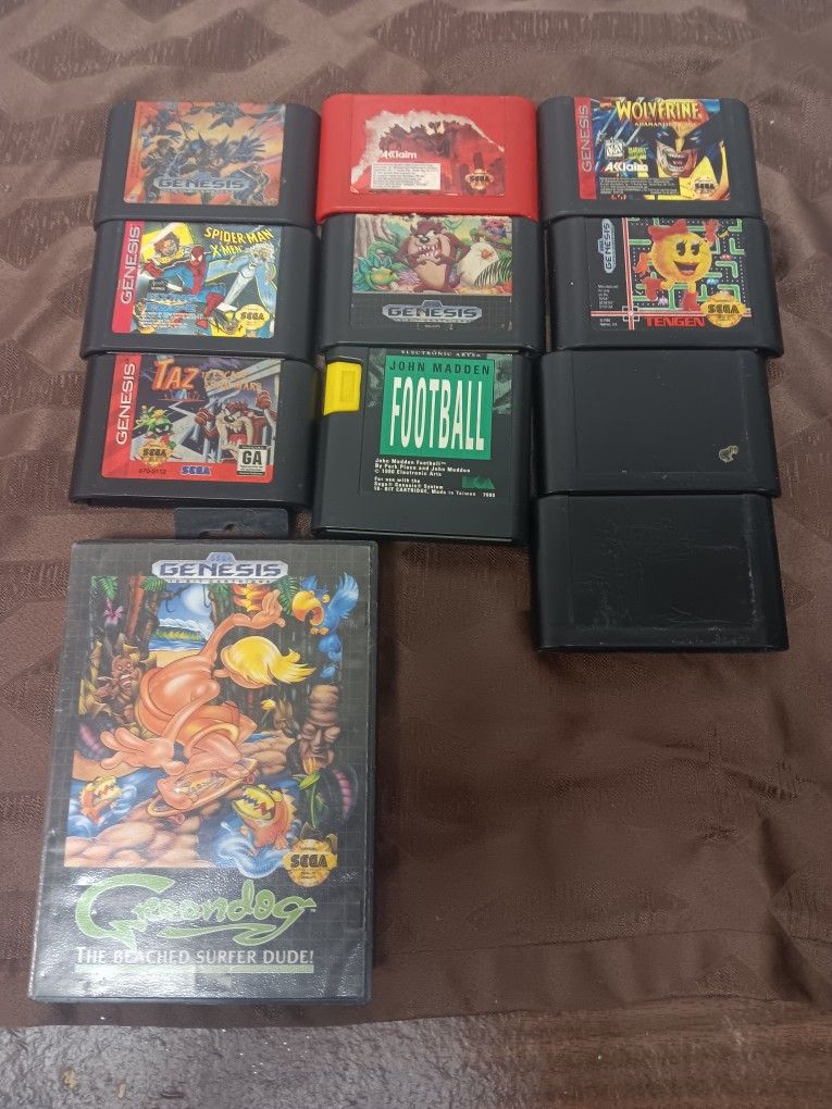 Sega Genesis Game Lot Of 11