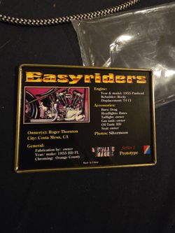 Individual Easyriders Metallic Images Series 1 Prototype Card