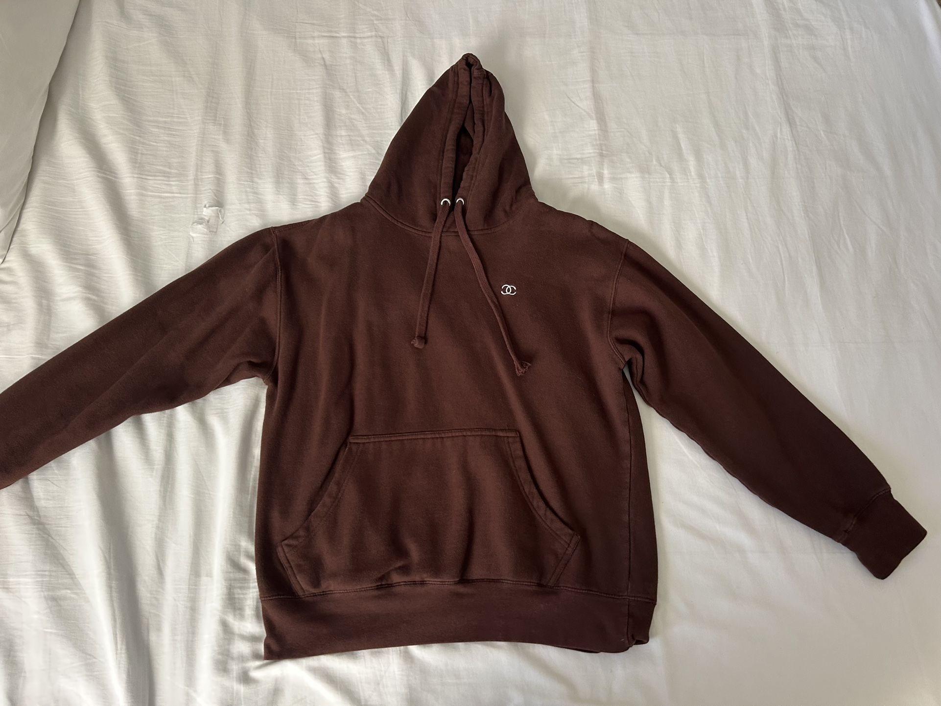 Double C embroidered hoodie Brown