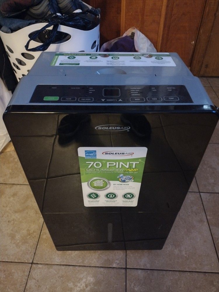 Soleus Air Portable Dehumidifier with Pump