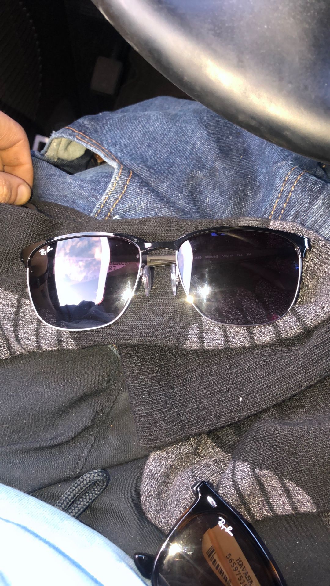 Ray Ban Silver Top Black
