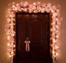 Led light Cherry Blossom Tree Branch Lights With Remote Control And Timer, 8 Lighting Modes, Soft Willow Branch Fairy Lights, Bedroom Home Floral Wall
