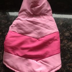 Excellent Condition Pink Dog Coat  Size S/M