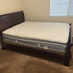 Bed with mattress