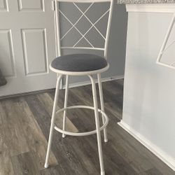 White And Gray Bar Chair