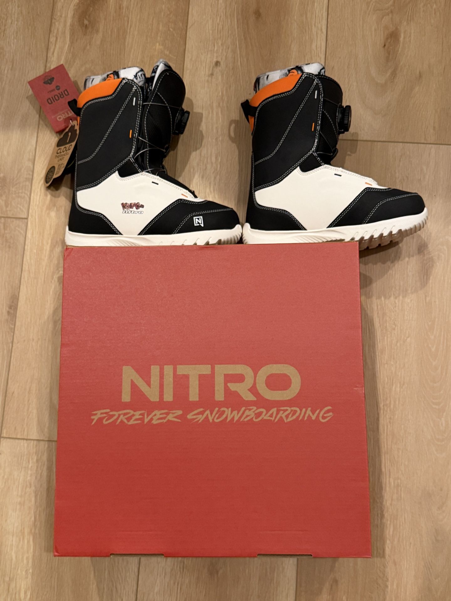 Nitro Droid BOA Youth (or Women’s) Snowboard Boots - Size 6