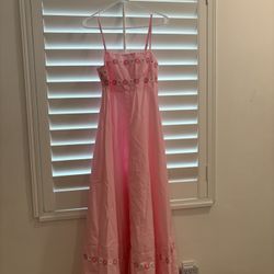 Flowy Pink Flower Dress
