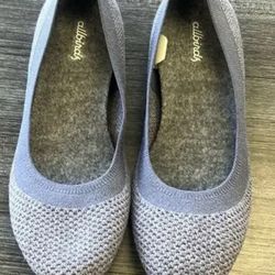 Allbirds Tree Breezers Light gray Knit Slip On Ballet Flats Shoes Womens Sz. 8M