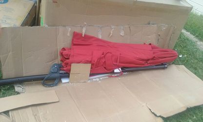 Red Umbrella with base