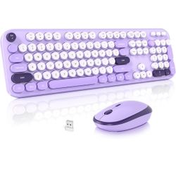 Wireless Keyboard And Mouse Set Violet $25