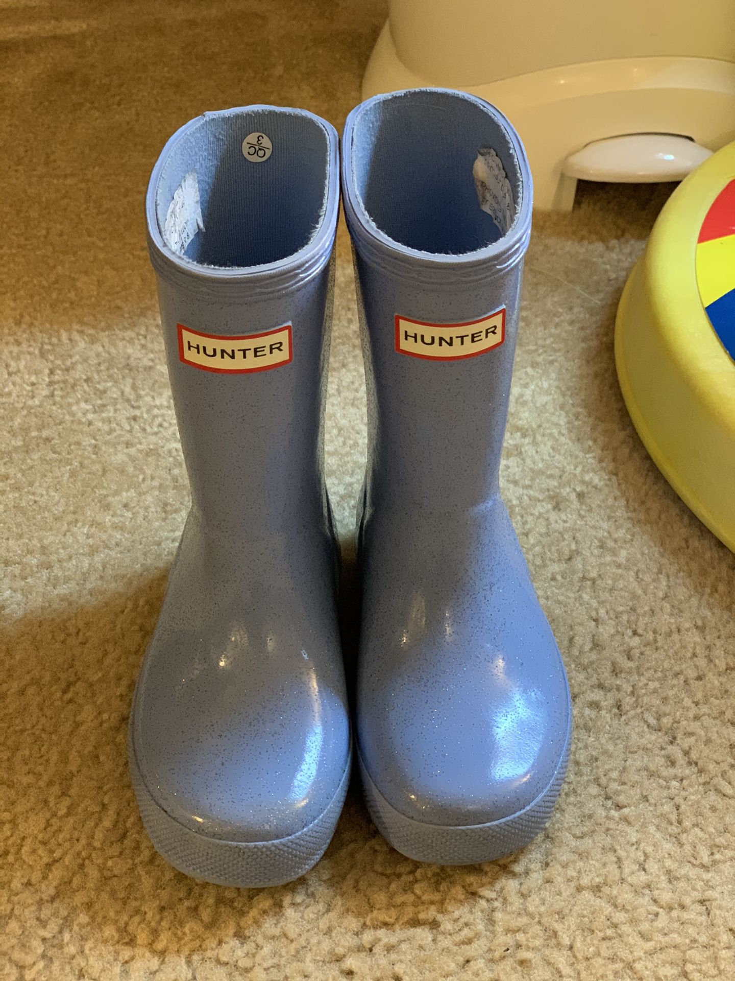 Hunter rain boots glittery size 9