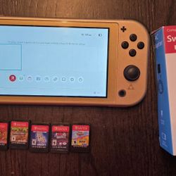 Zelda Switch Lite with 5 Games 