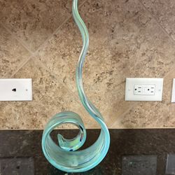 Clear Aqua Art Glass