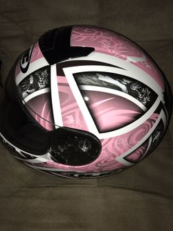Pink helmet