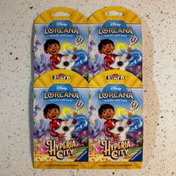 2026 Disney Lorcana Hyperia City Sleeved Booster Pack 12 Cards Sealed Miguel