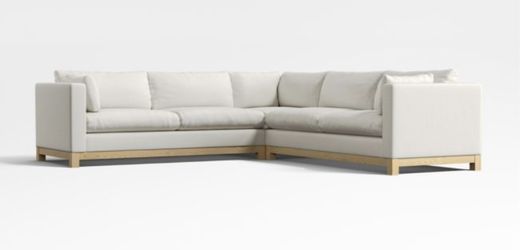 Pacific Wood Base 3-Piece L-Shaped Sectional Sofa (Crate & Barrel)