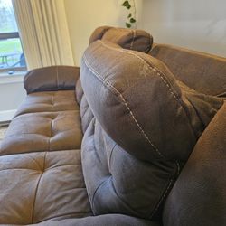 Suede Electric Reclining Couch