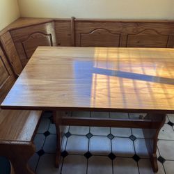 Corner Solid Wood Table