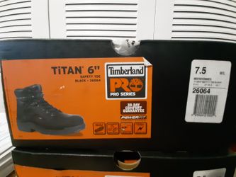 MEN'S TIMBERLAND PRO® TITAN® 6" ALLOY TOE WORK BOOTS Size 7.5 WL