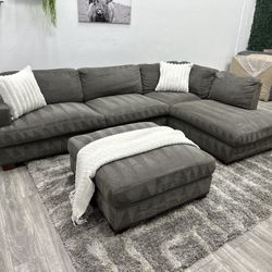 Grey Sectional Couch - Free Delivery 