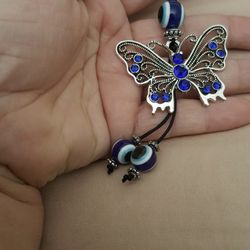 Evil Eye 🧿 Butterfly 🦋 Keychain Charm 