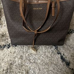 Michael Kors Tote Bag – Brown MK Monogram – Large