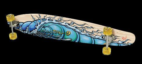 Sector Nine Longboard by artist Drew Brophy