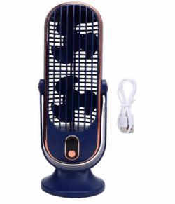 2 for $15 Desktop Tower Fan, Quiet Table Fan Oscillating Tower Table Fan USB Plug In Fan Table Tower Fan for Car Home