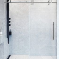 100% Authentic VIGO ELAN Frameless Sliding Shower Door (60"W x 74"H) -- DO-IT-YOURSELF  = $450 -OR- PROFESSIONAL PACKAGE = $950